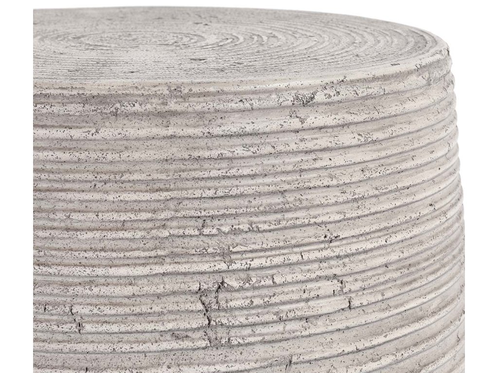 Nellie Outdoor Round End Table - Light Gray - image 2