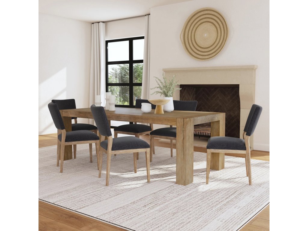 Kingston Solid Wood Rectangle Dining Table - Cafe Brown - image 4