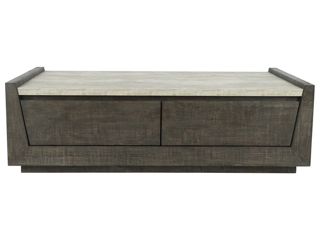 Tori Solid Wood Rectangle Coffee Table - Antique Gray - main image