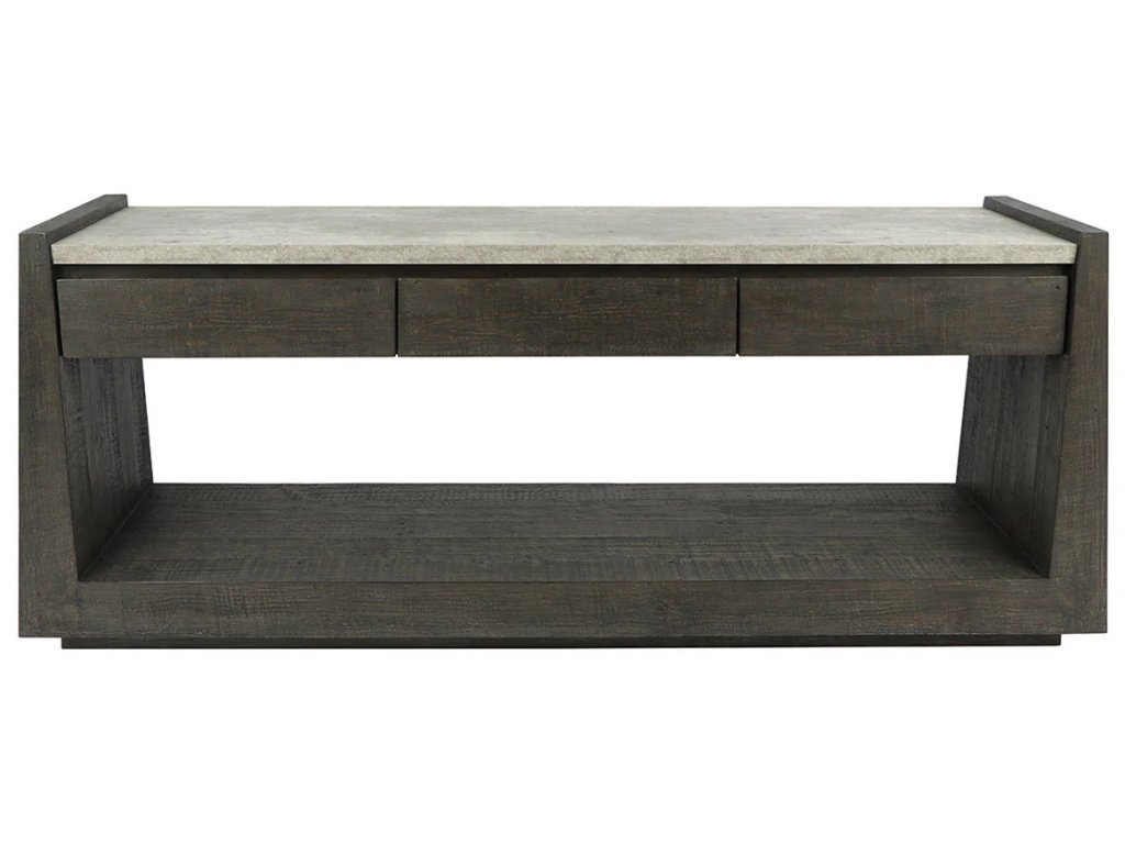 Tori Solid Wood Rectangle Console Table - Antique Gray - main image