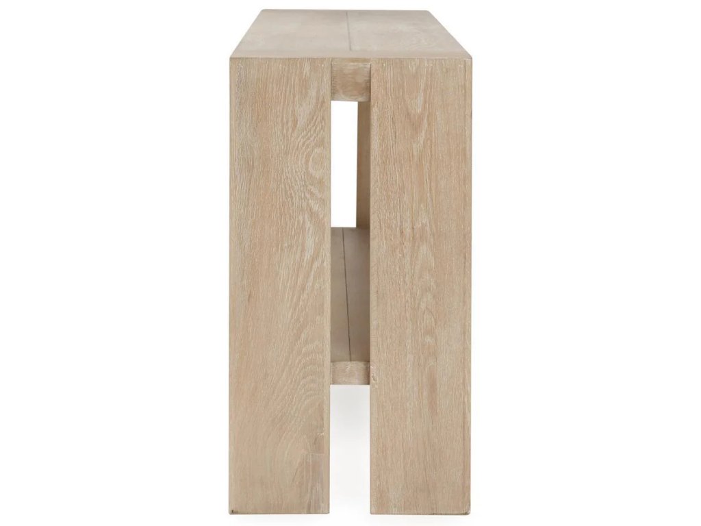 Troy Solid Wood Rectangle Console Table - Aged Cream - main image