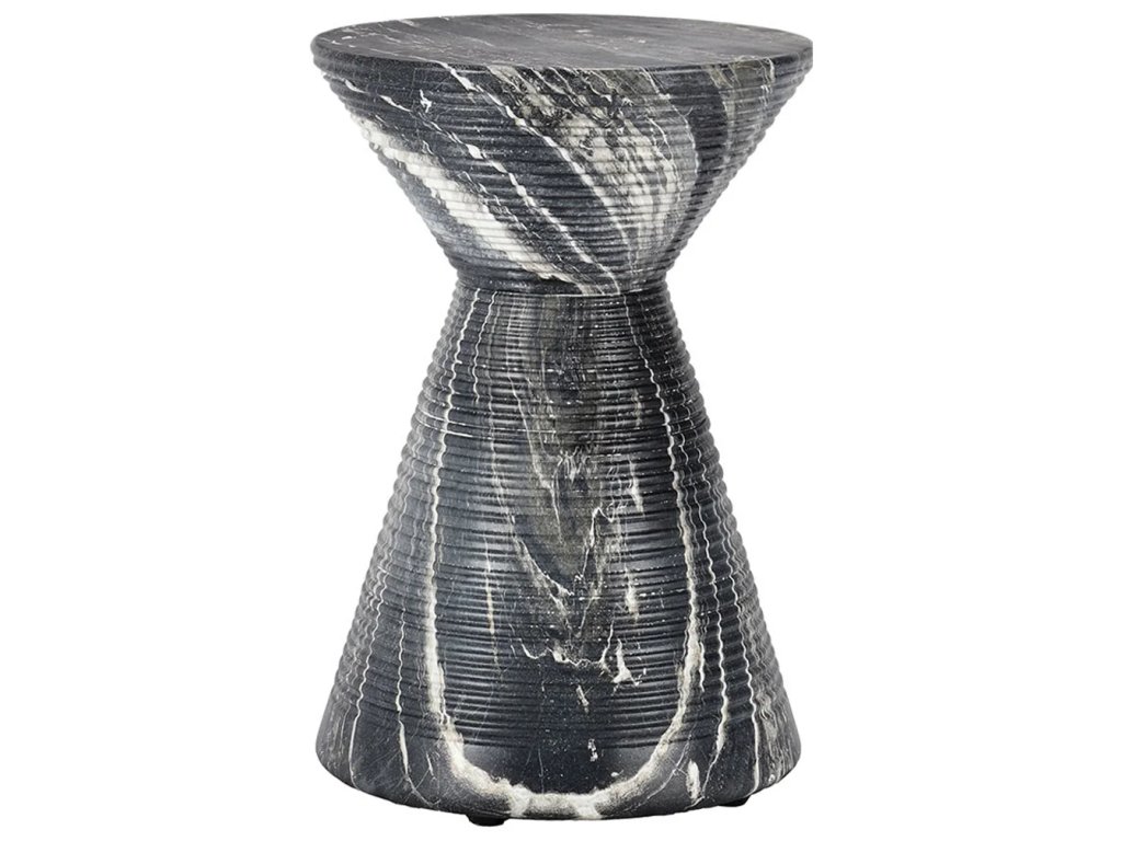 Fern Outdoor Round Accent Table - Black - main image