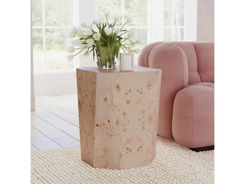 Avena Solid Wood Square End Table - Natural - image 4