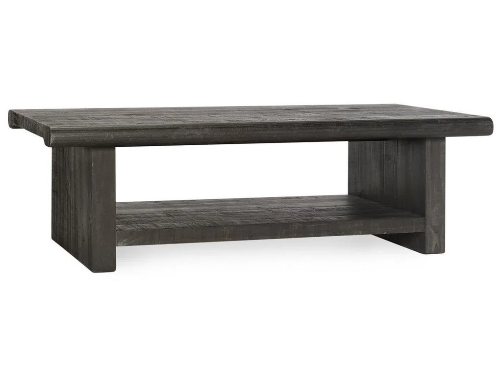 Larson Solid Wood Rectangle Coffee Table - Carbon Black - main image