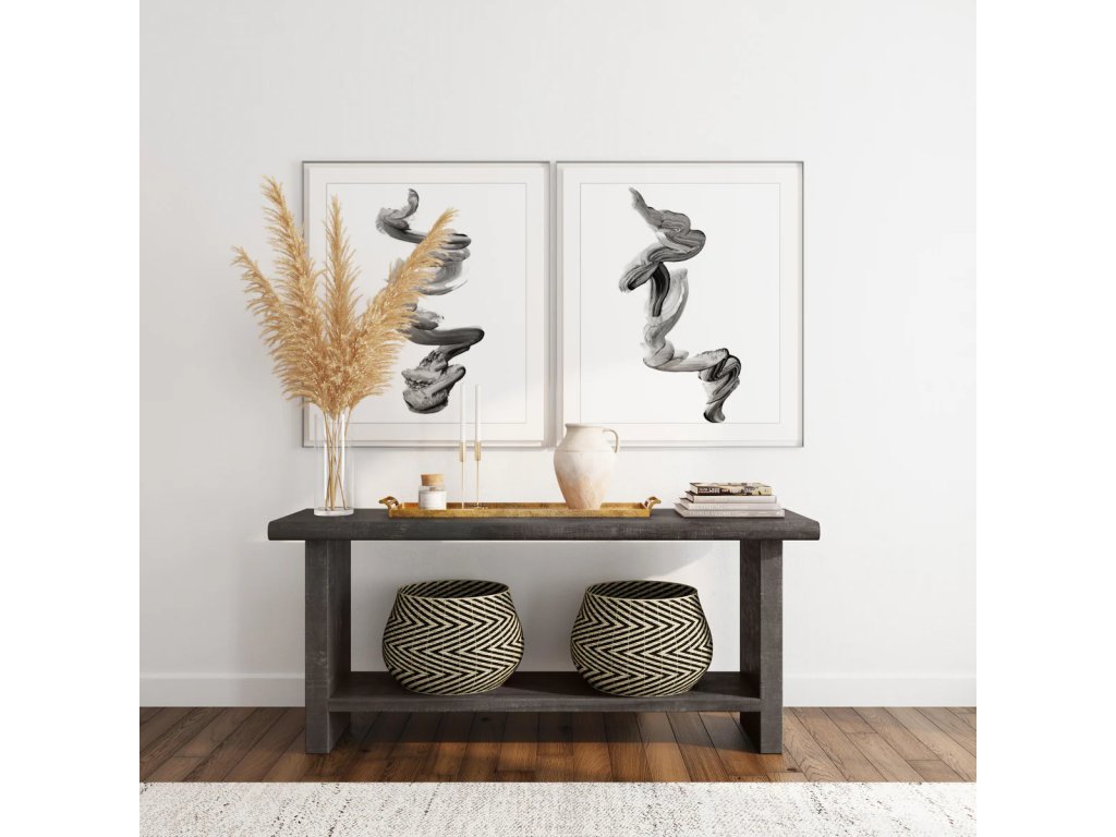 Larson Solid Wood Rectangle Console Table - Carbon Black - image 5