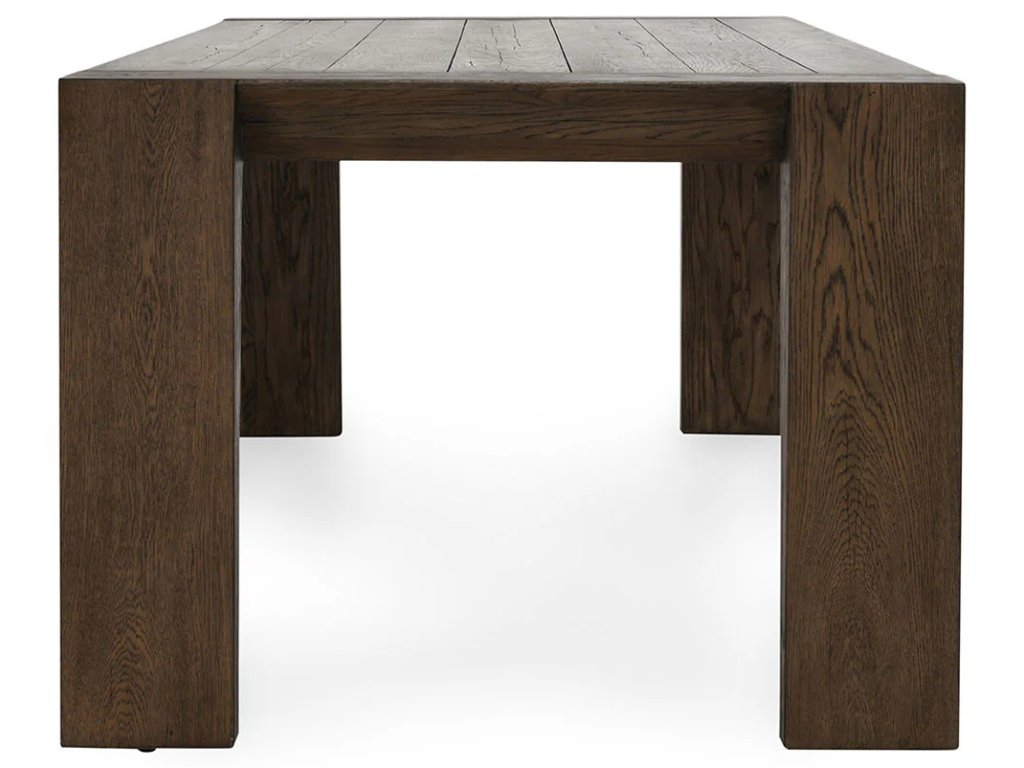 Troy Solid Wood Rectangle Dining Table - Suede Brown - main image