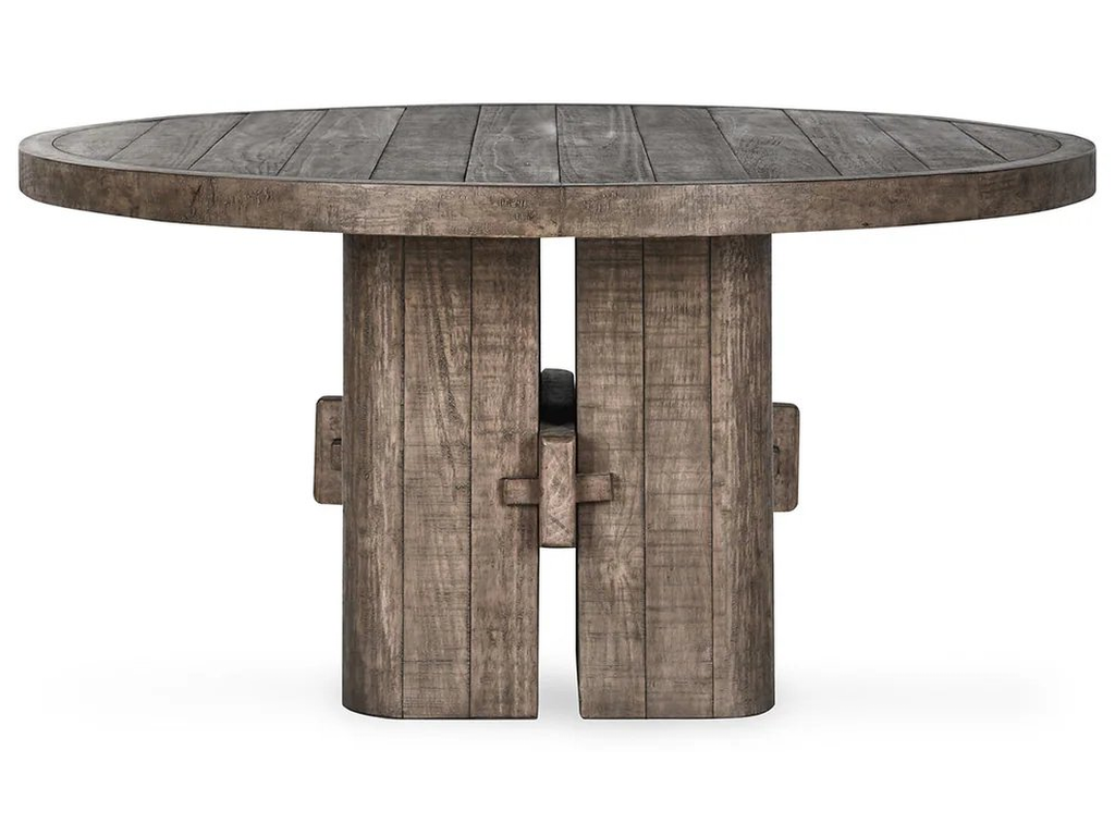 Rosemount Solid Wood Round Dining Table - Aged Brown - main image