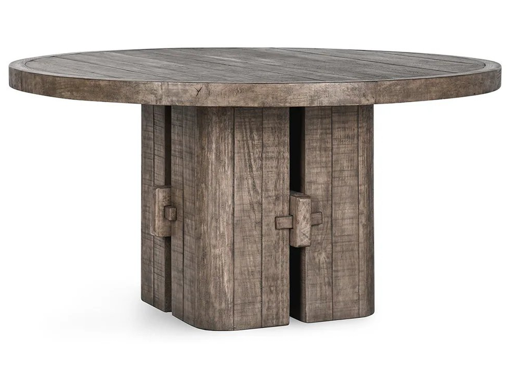 Rosemount Solid Wood Round Dining Table - Aged Brown - image 1