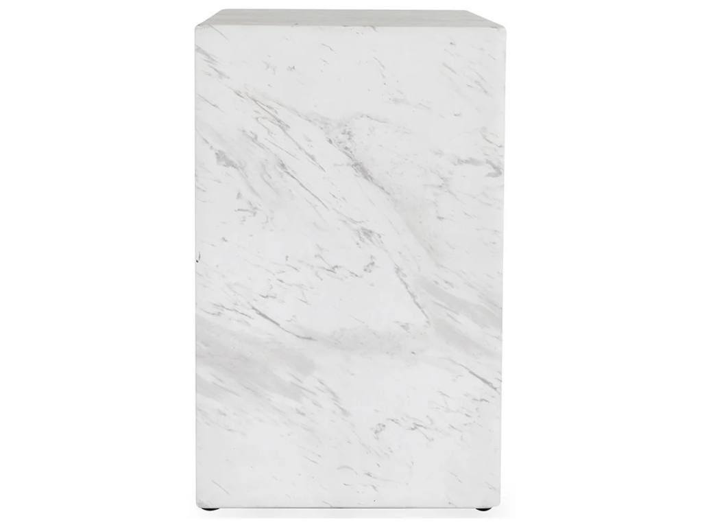 Marmo Outdoor Rectangle End Table - Ivory/Gray - image 2