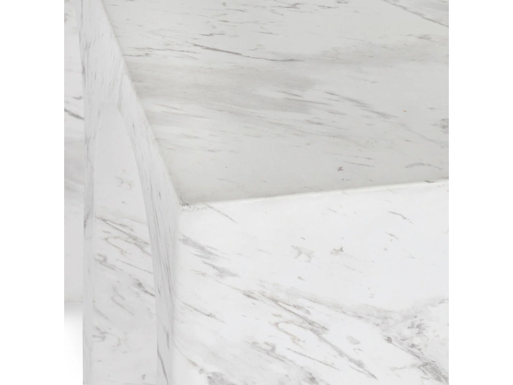 Marmo Outdoor Rectangle End Table - Ivory/Gray - image 4