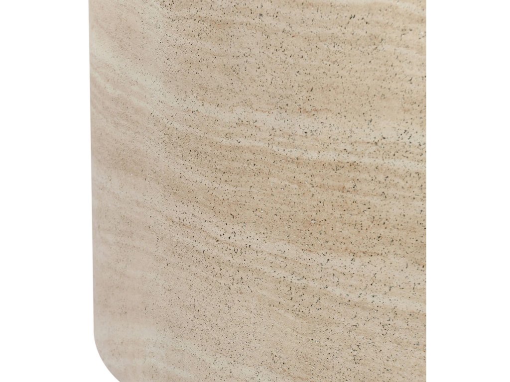 Mckenna Outdoor Round Coffee Table - Travertine - image 3
