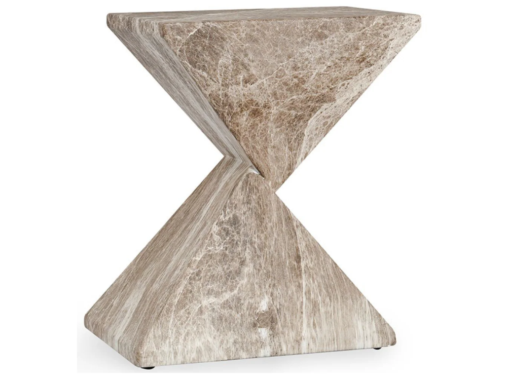 Adler Outdoor Concrete Accent Table - Brown/Ivory - main image