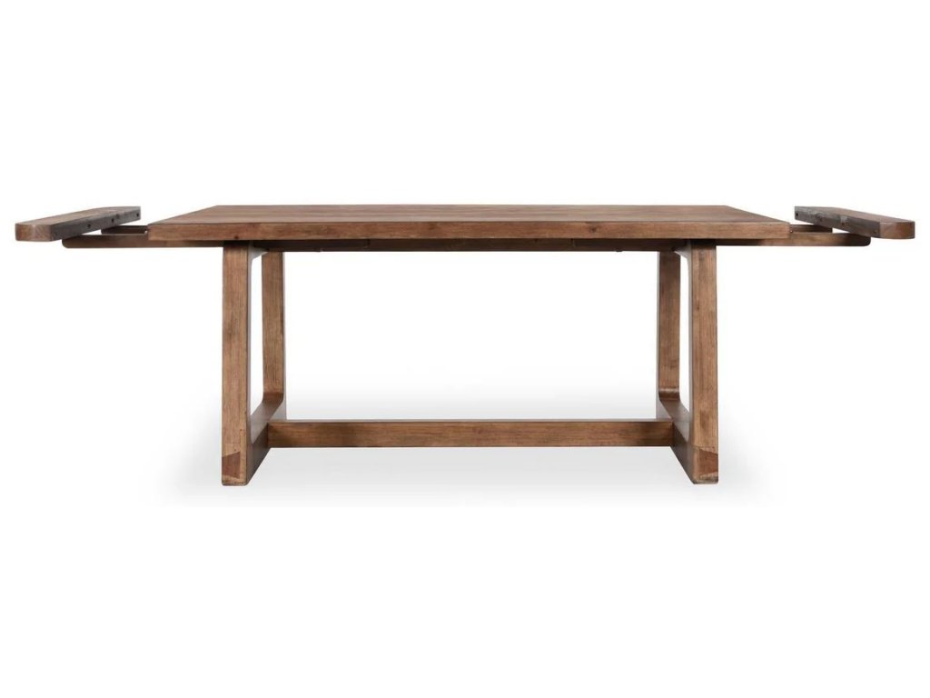 Lyra Pine Wood 80-110" Extension Dining Table Smoke Brown - Smoke Brown - main image