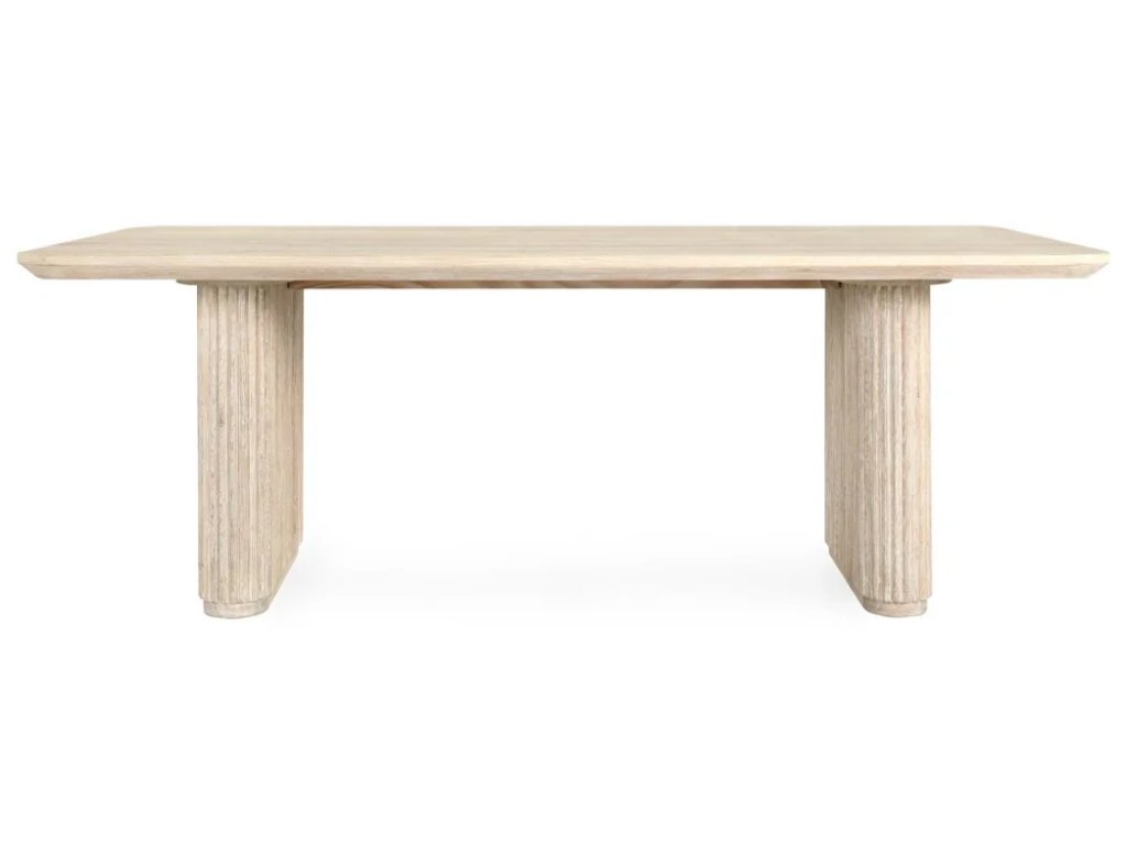 Vander Solid Wood Rectangle Dining Table - Cream Washed - main image