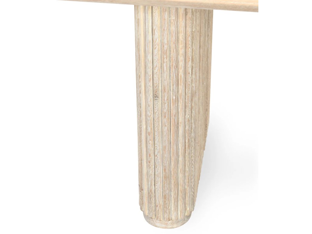 Vander Solid Wood Rectangle Dining Table - Cream Washed - image 3