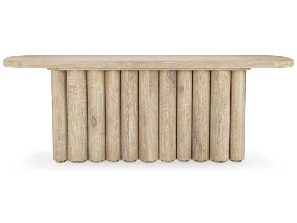 Tiber Solid Wood Rectangle Console Table - Cream Washed - image 1