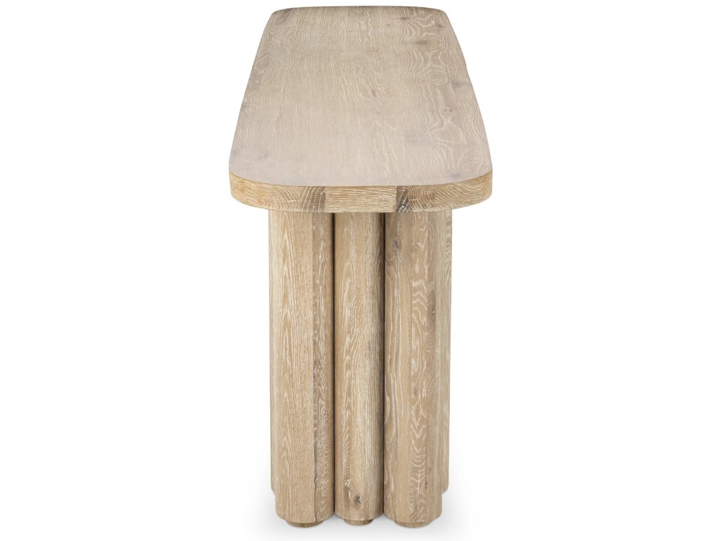 Tiber Solid Wood Rectangle Console Table - Cream Washed - image 2