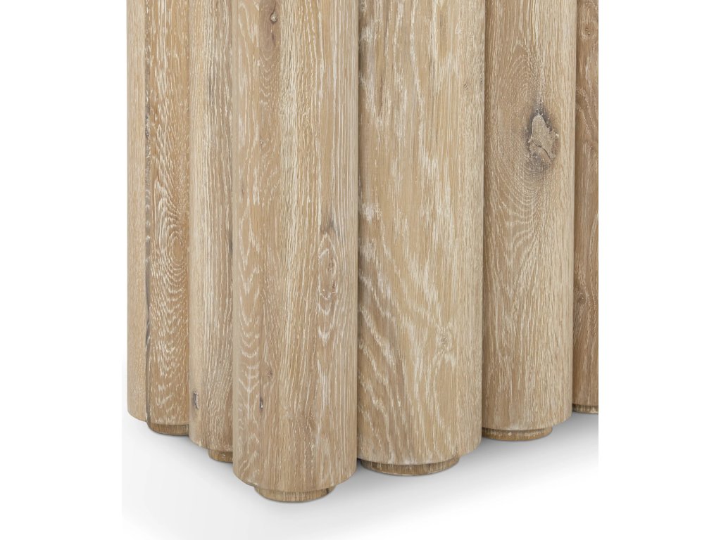 Tiber Solid Wood Rectangle Console Table - Cream Washed - image 4