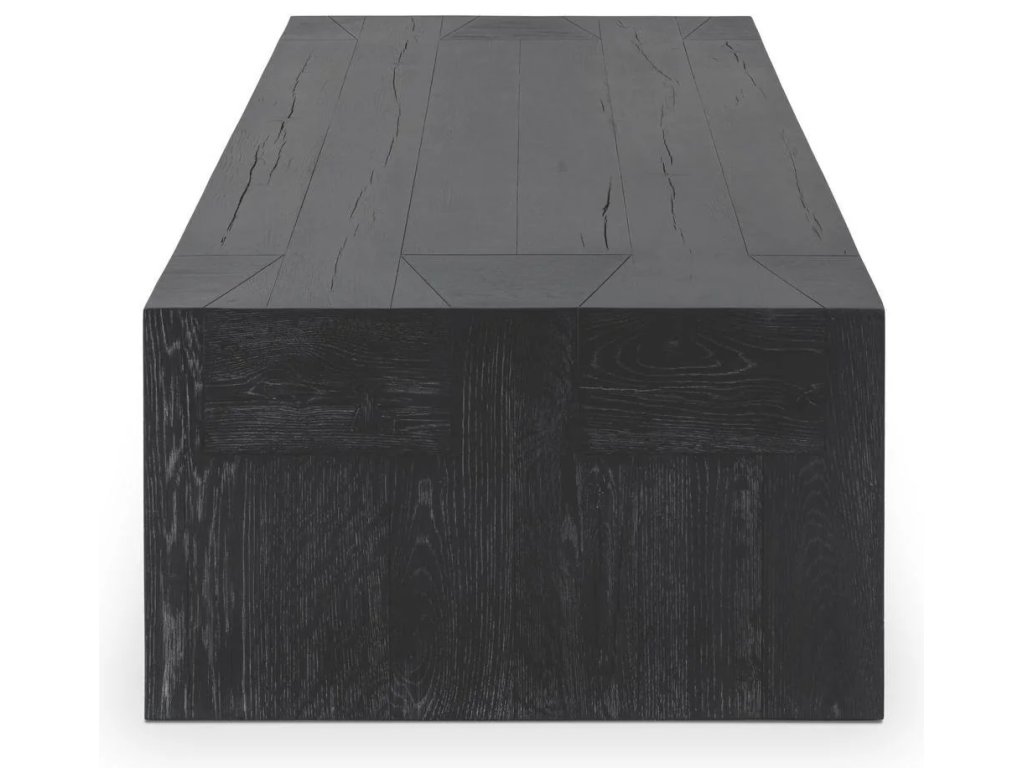 Bristol Solid Wood Rectangle Coffee Table - Aged Black - main image