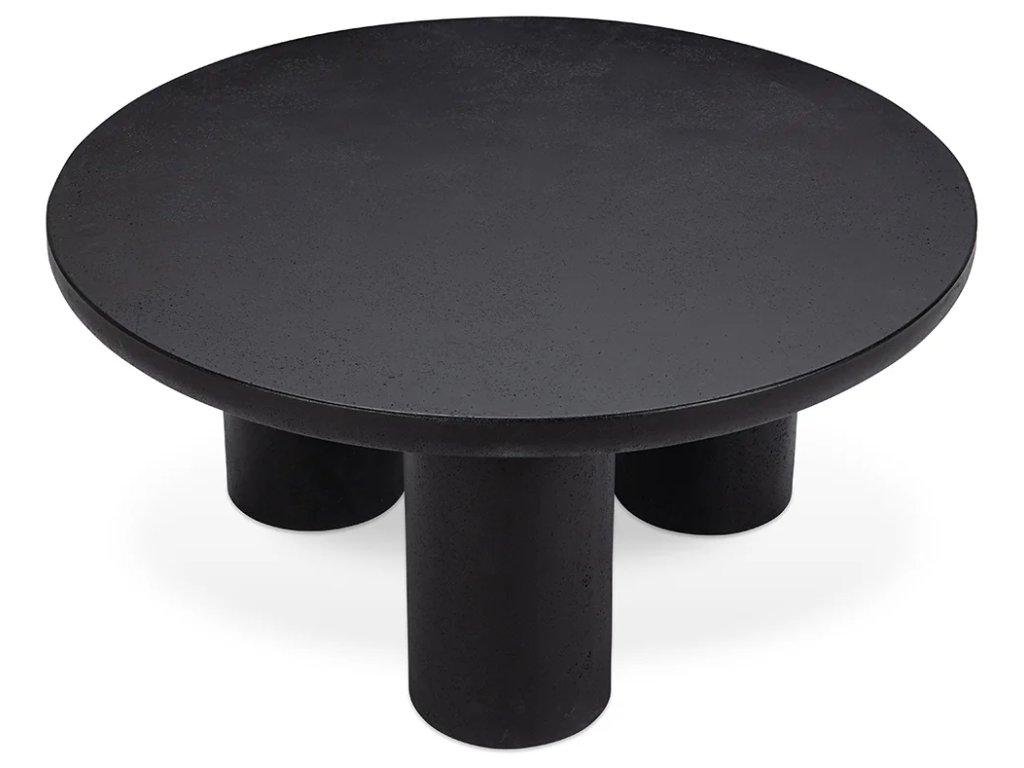 Anzio Outdoor Round Coffee Table - Black - image 1
