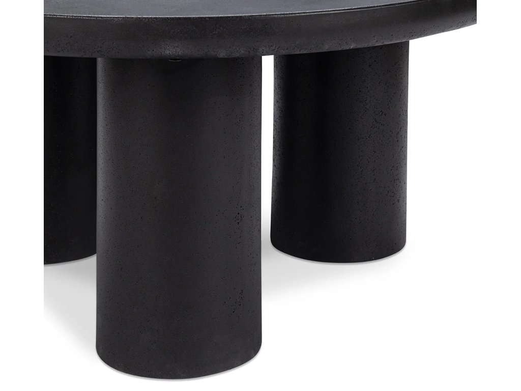 Anzio Outdoor Round Coffee Table - Black - image 3
