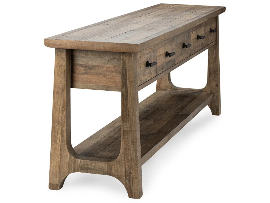 Talladega Solid Wood Rectangle Console Table - Natural Pine - image 1