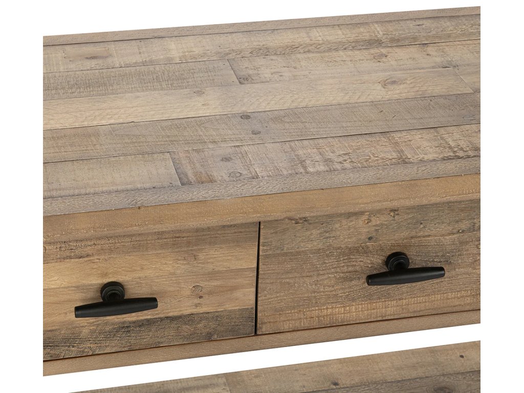 Talladega Solid Wood Rectangle Console Table - Natural Pine - image 3