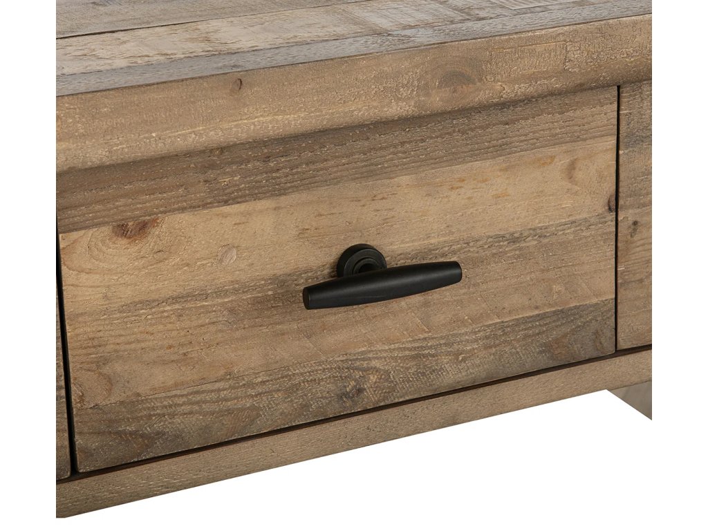 Talladega Solid Wood Rectangle Console Table - Natural Pine - image 4