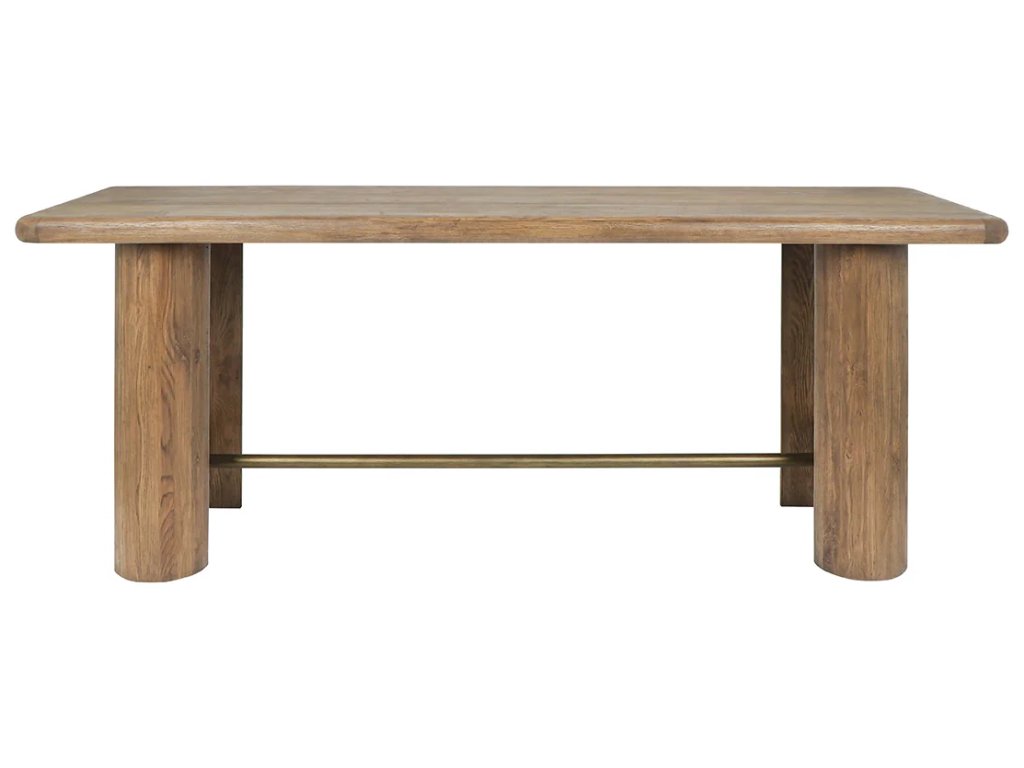 Tacoma Solid Wood Rectangle Gathering Table - Tawny Brown - image 1