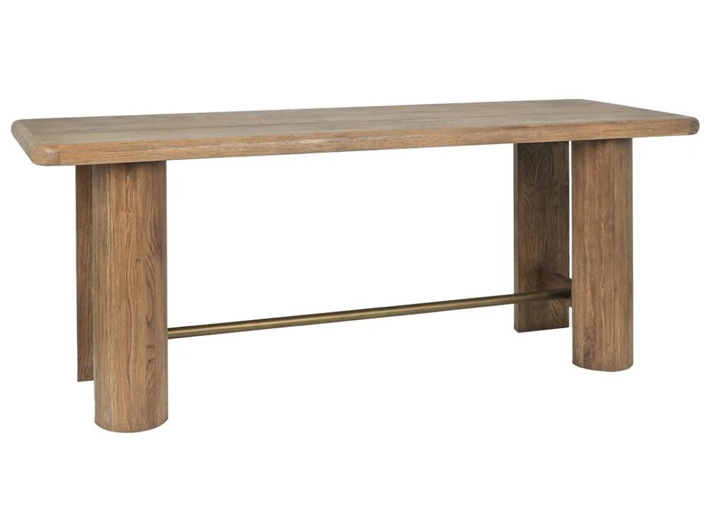Tacoma Solid Wood Rectangle Gathering Table - Tawny Brown - main image