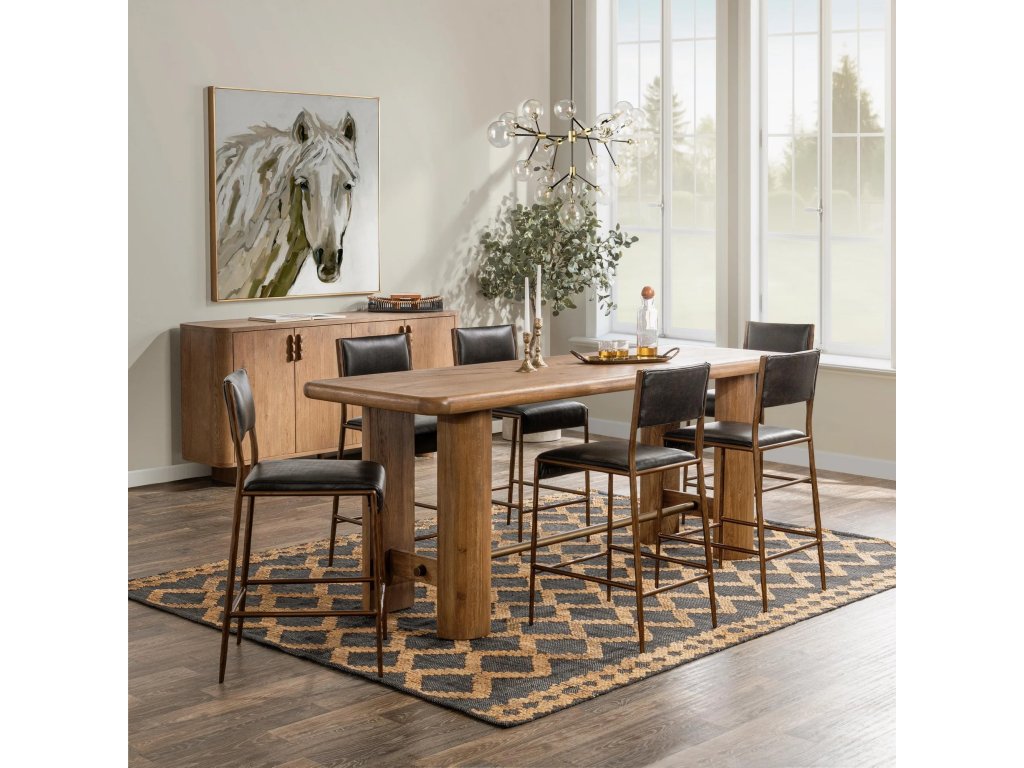Tacoma Solid Wood Rectangle Gathering Table - Tawny Brown - image 4