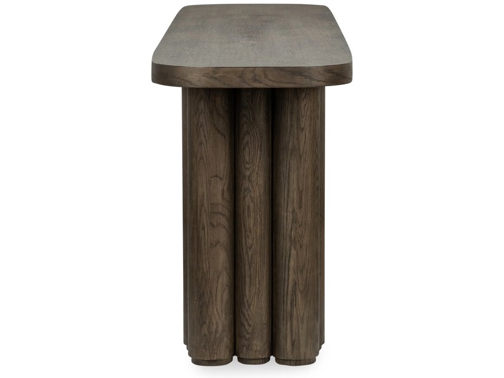 Tiber Solid Wood Rectangle Console Table - Toasted Brown - main image