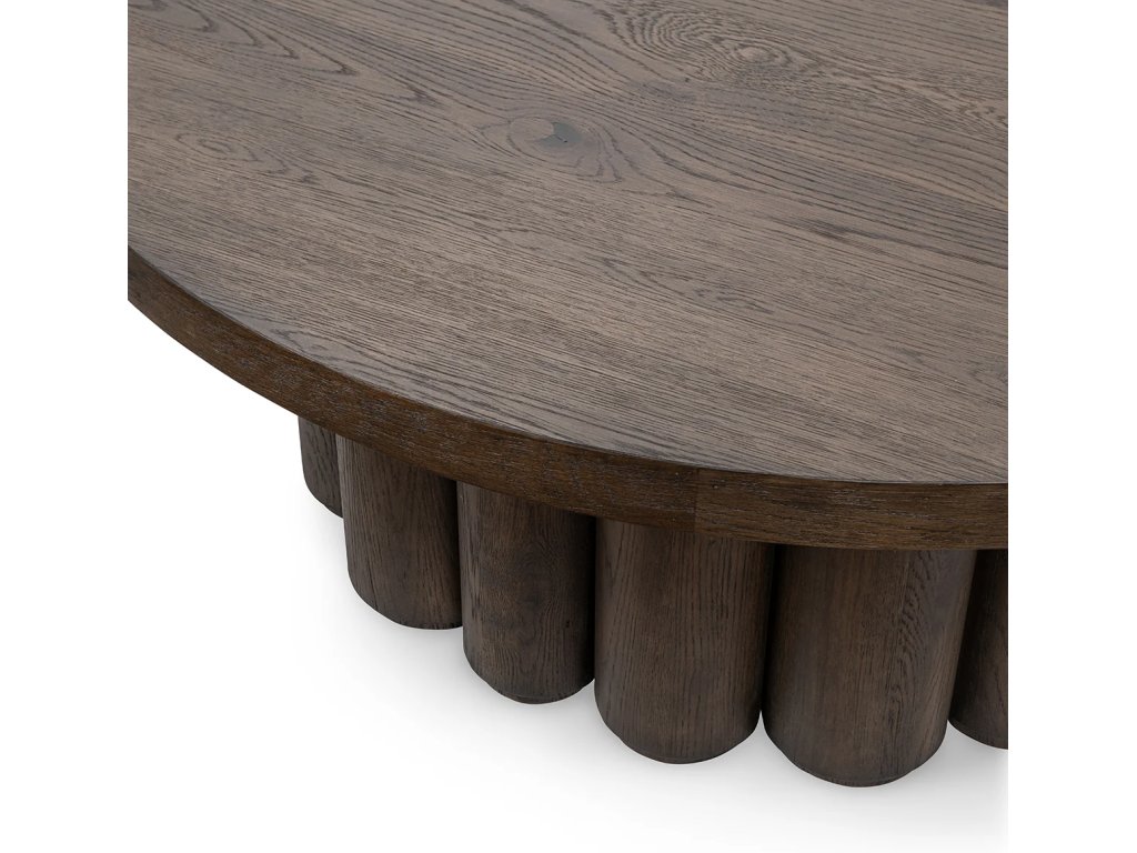 Tiber Solid Wood Round Coffee Table - image 3