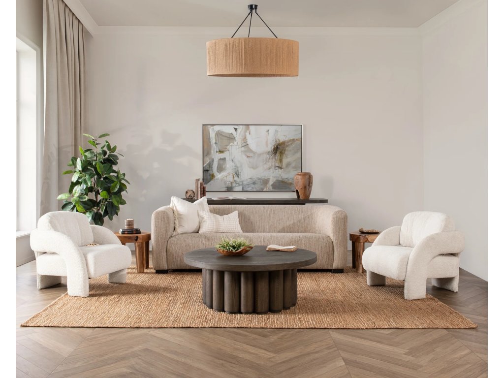 Tiber Solid Wood Round Coffee Table - image 4