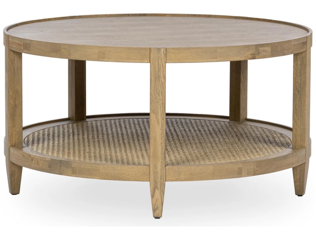 Devin Solid Wood Round Coffee Table - Khaki Mist - main image