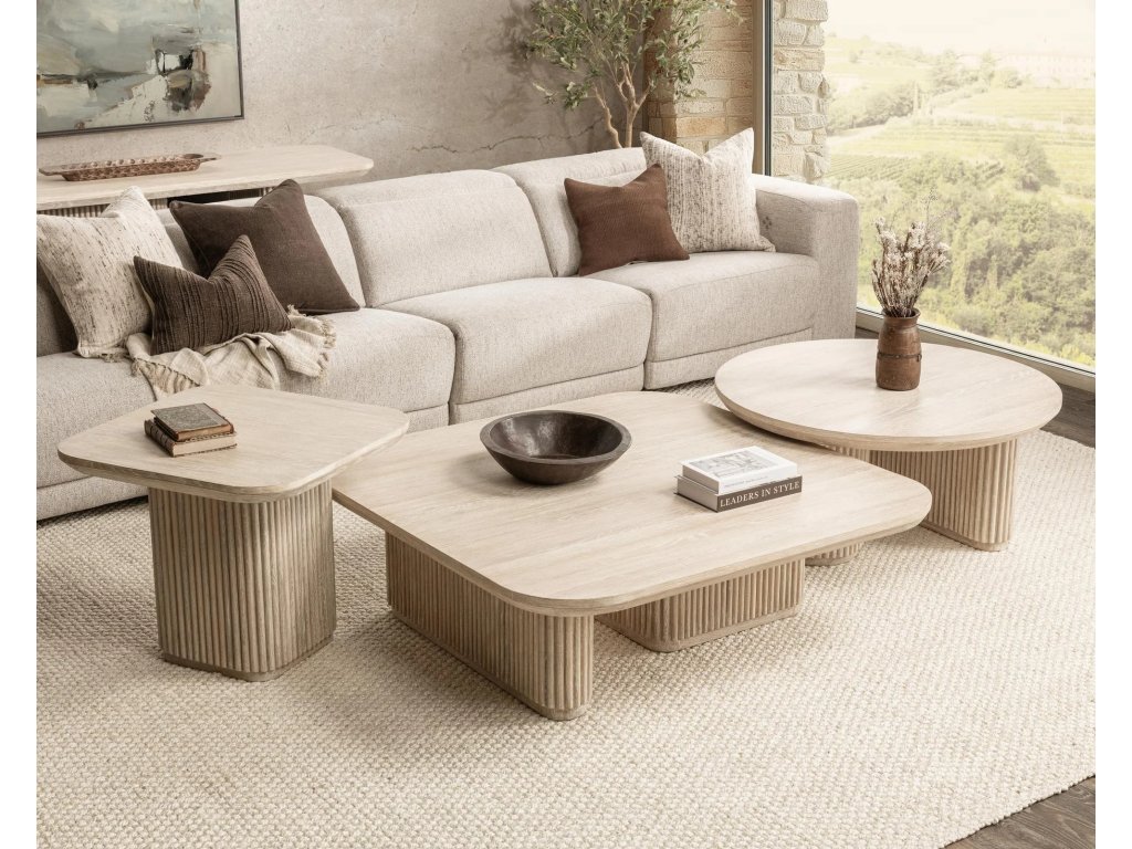 Vander Solid Wood Square End Table - Cream Washed - image 5