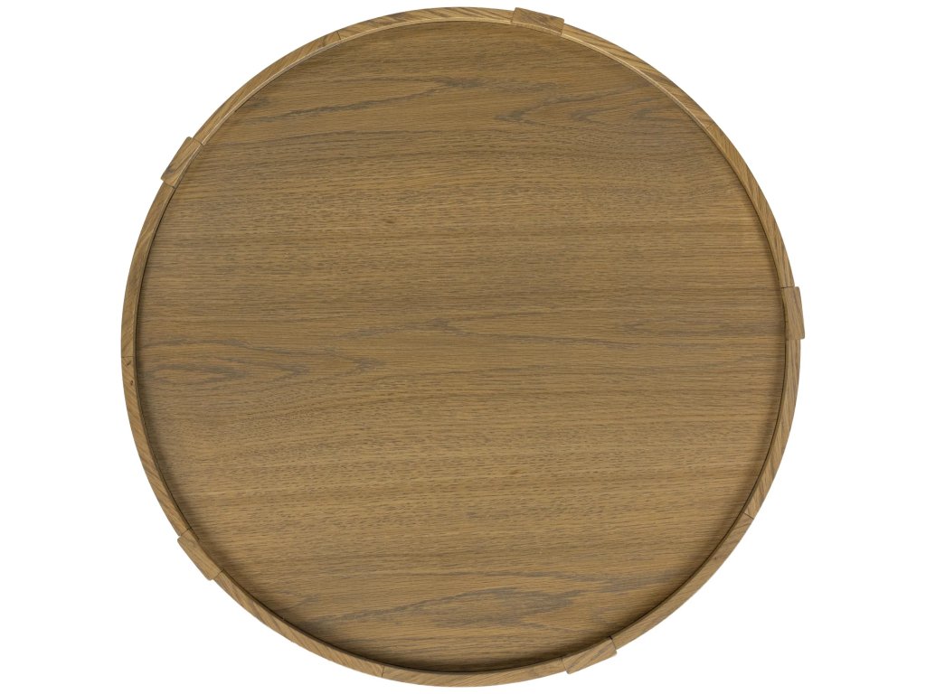 Devin Solid Wood Round End Table - Khaki Mist - main image