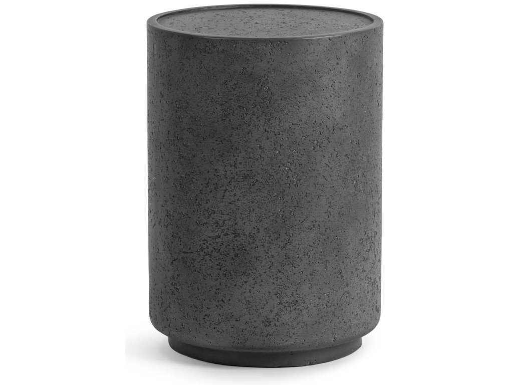 Darsa 20" Outdoor Round Accent Table - Dark Gray - main image