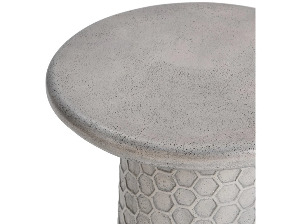 Delaine 17" Outdoor Accent Table - Light Gray - main image