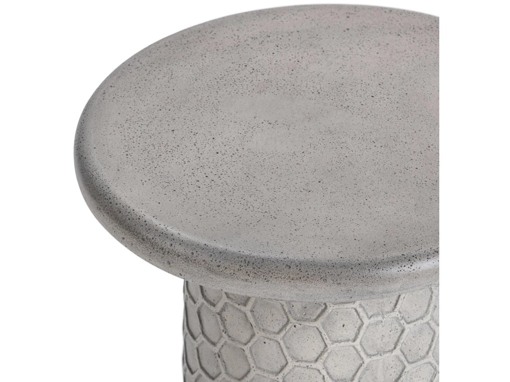 Delaine 20" Outdoor Accent Table - Light Gray - main image