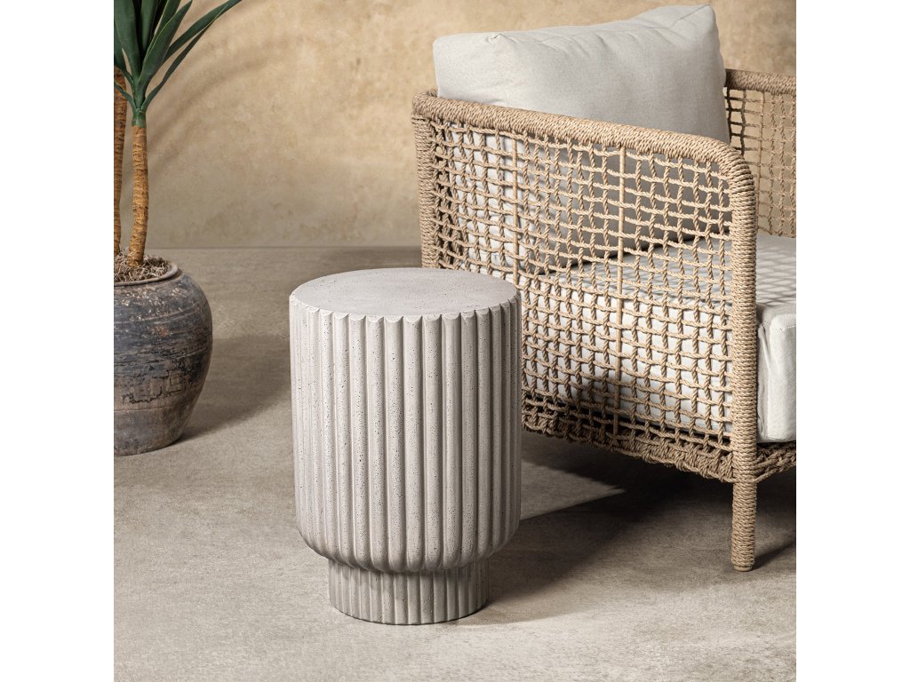 Givens Outdoor Accent Table - Light Gray - image 5