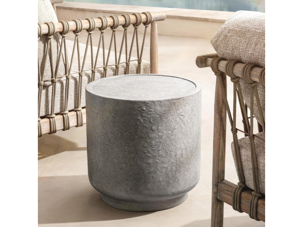 Sania Outdoor Round Accent Table - Dark Grey - image 5
