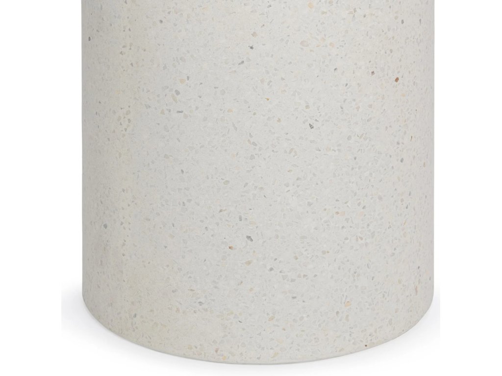 Nysa Outdoor Round End Table - White - image 3