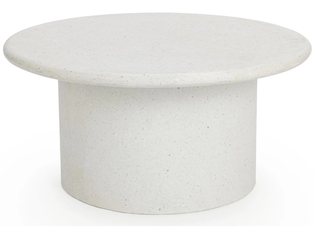Nysa Outdoor Round End Table -- White - main image