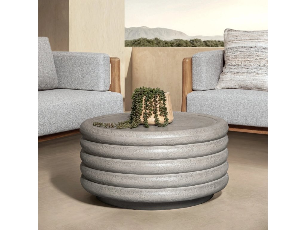 Reva Outdoor Round Coffee Table - Dark Gray - image 6