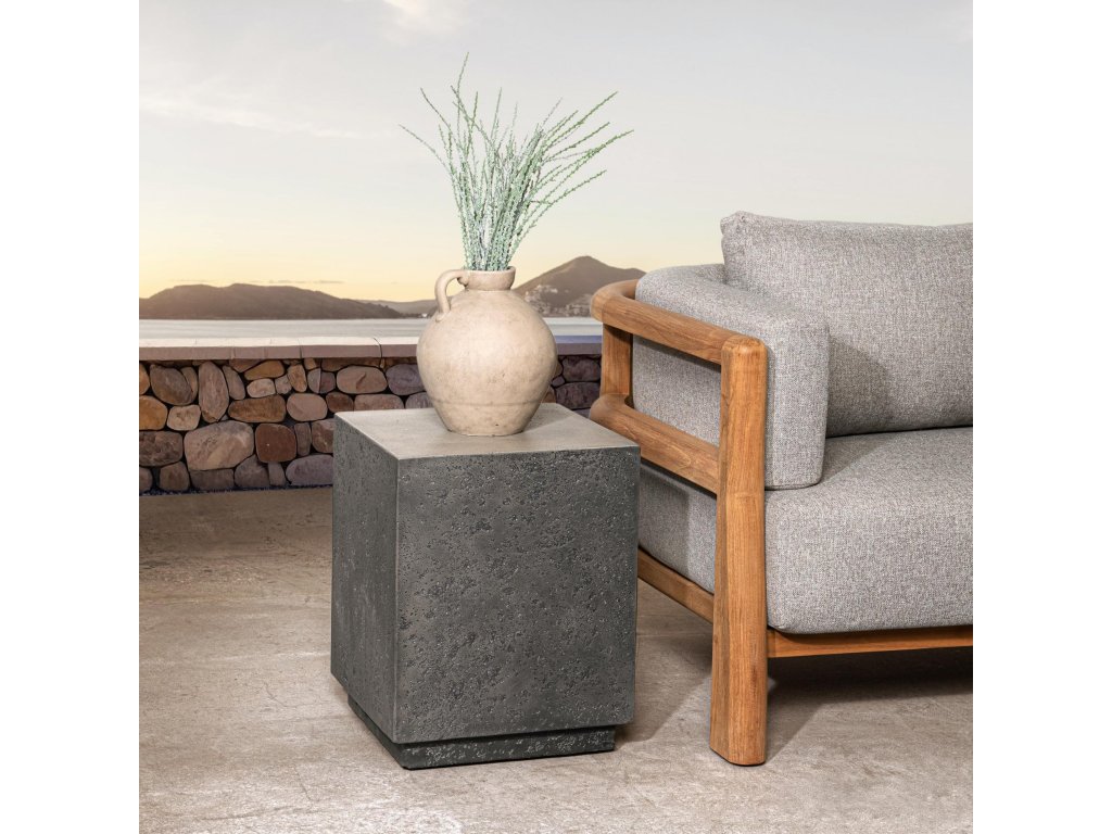 Marwin Outdoor Square End Table - Dark Gray - image 5