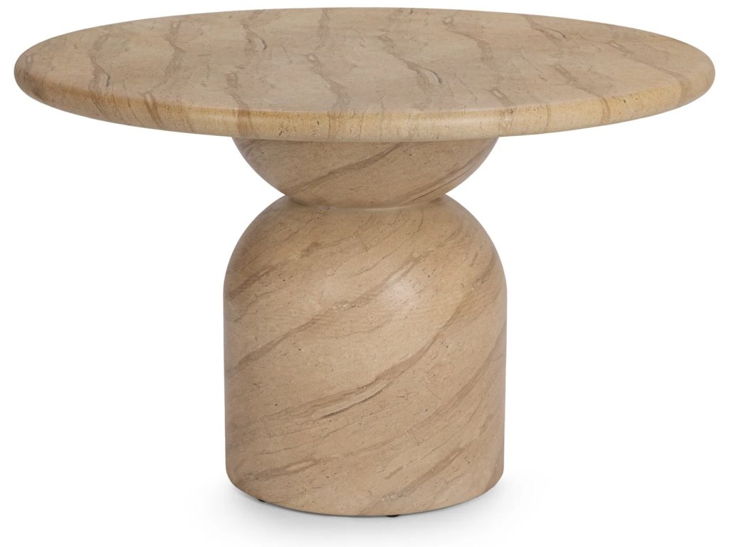 Portola 47" Outdoor Round Dining Table - Beige - image 4