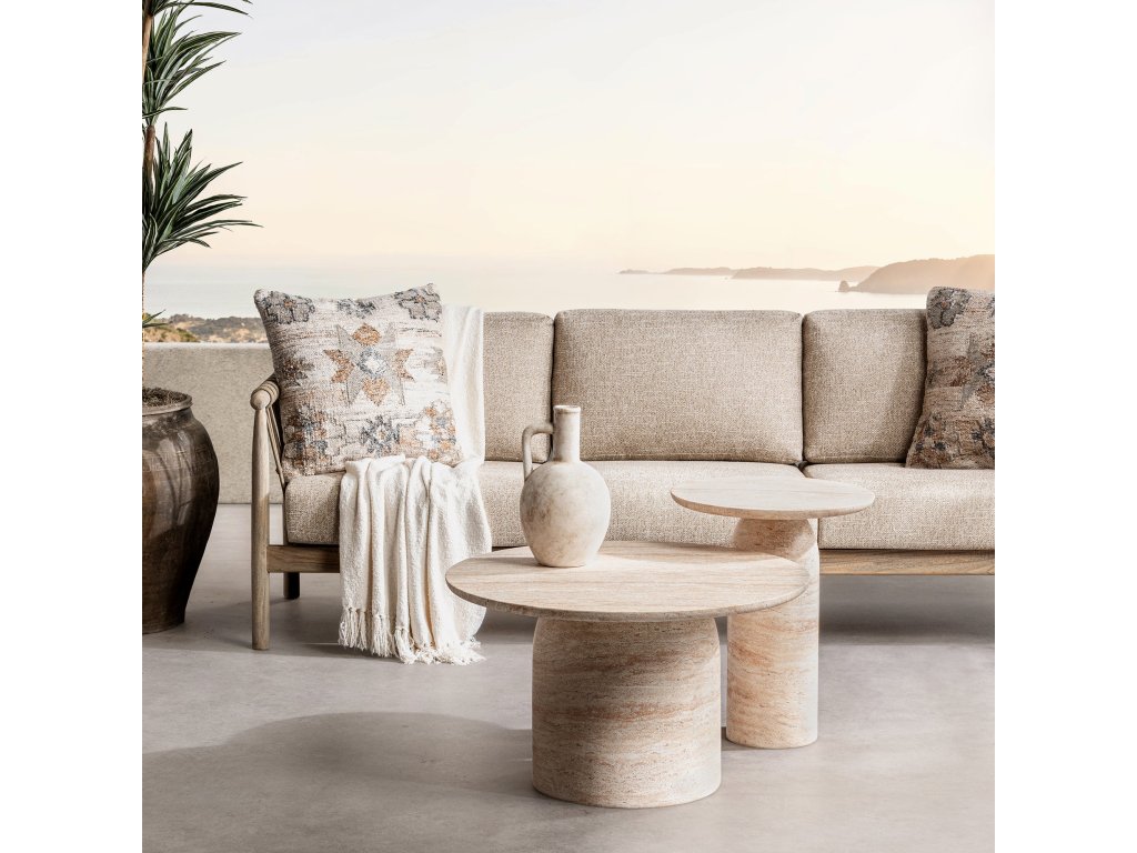 Sana Outdoor Round Coffee Table - Beige - image 5