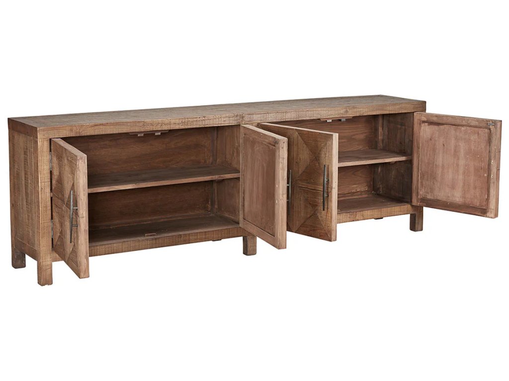 Elani Solid Wood 4Dr Cabinet - Brown - main image