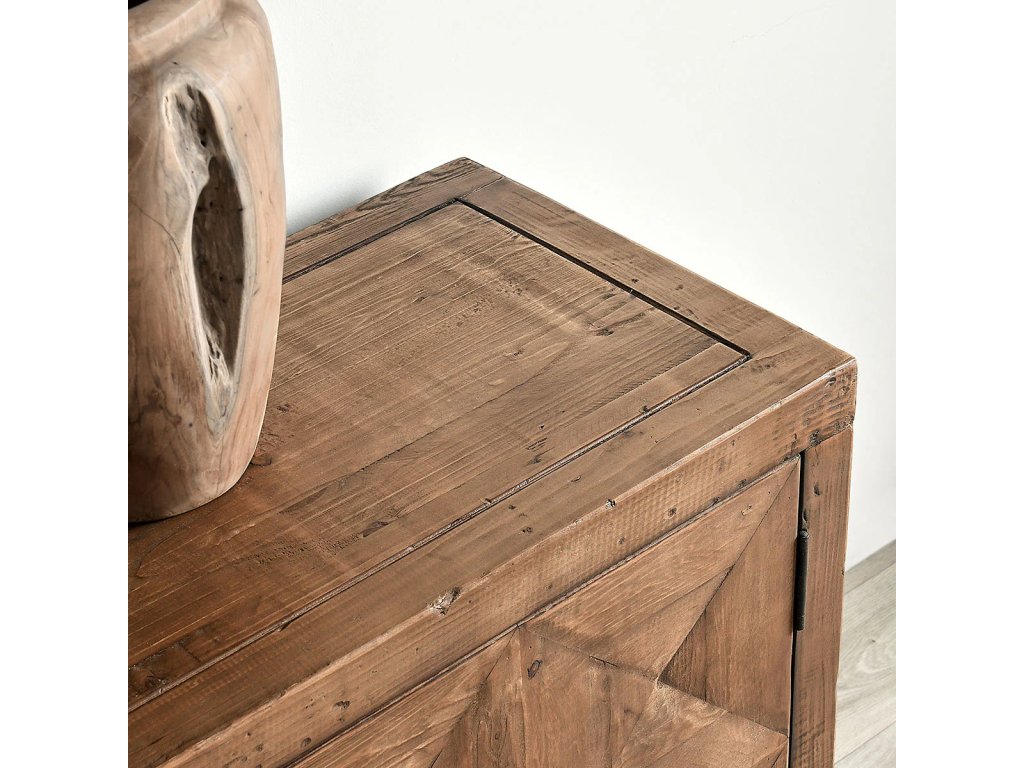 Elani Solid Wood 4Dr Cabinet - Brown - image 6